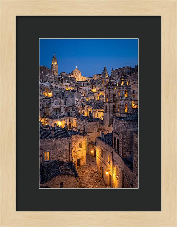 Matera Sassi At Blue Hour