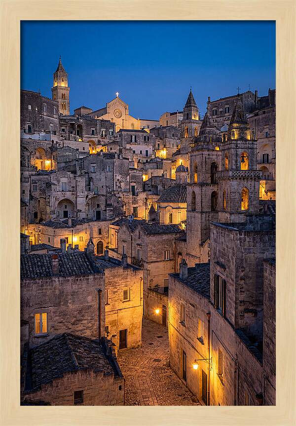 Matera Sassi At Blue Hour