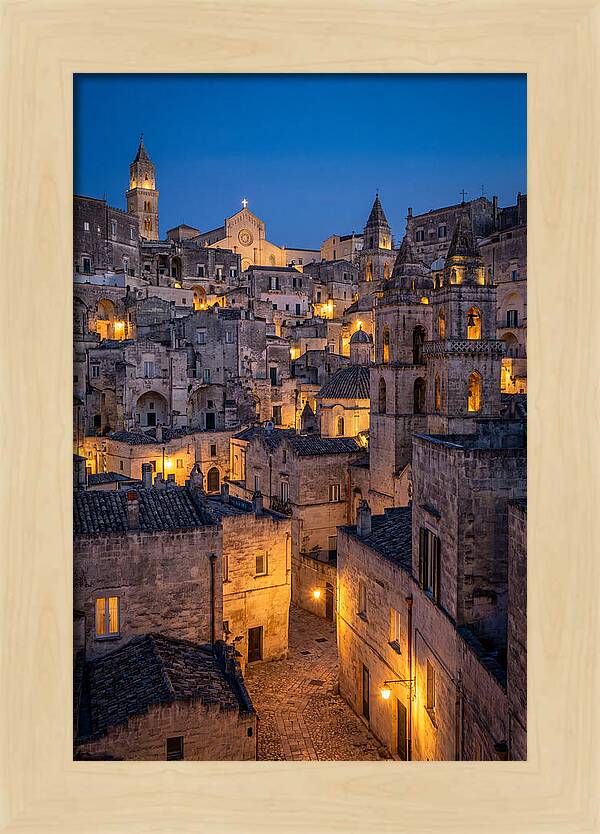 Matera Sassi At Blue Hour