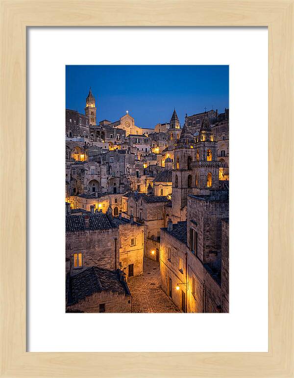 Matera Sassi At Blue Hour