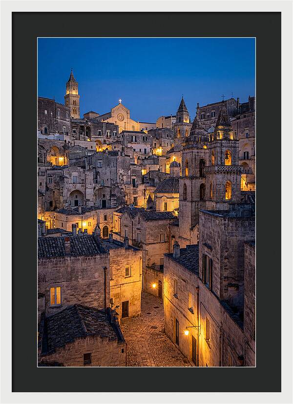 Matera Sassi At Blue Hour