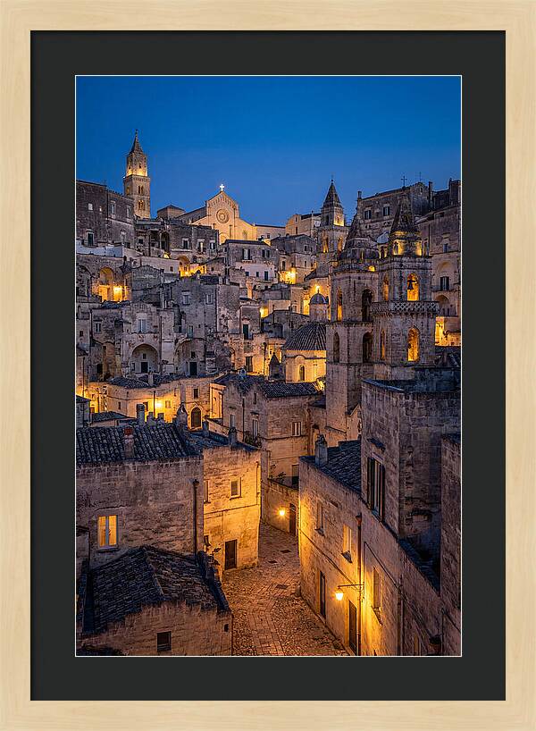 Matera Sassi At Blue Hour