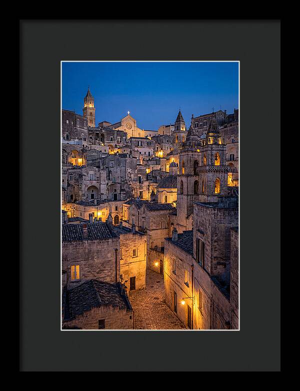 Matera Sassi At Blue Hour