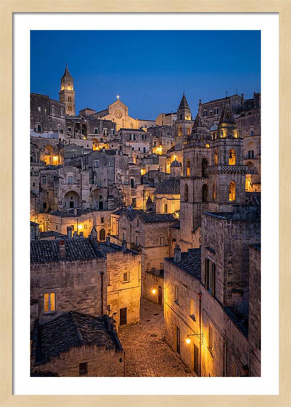 Matera Sassi At Blue Hour