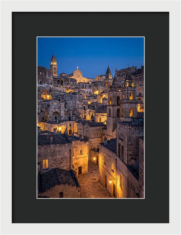 Matera Sassi At Blue Hour