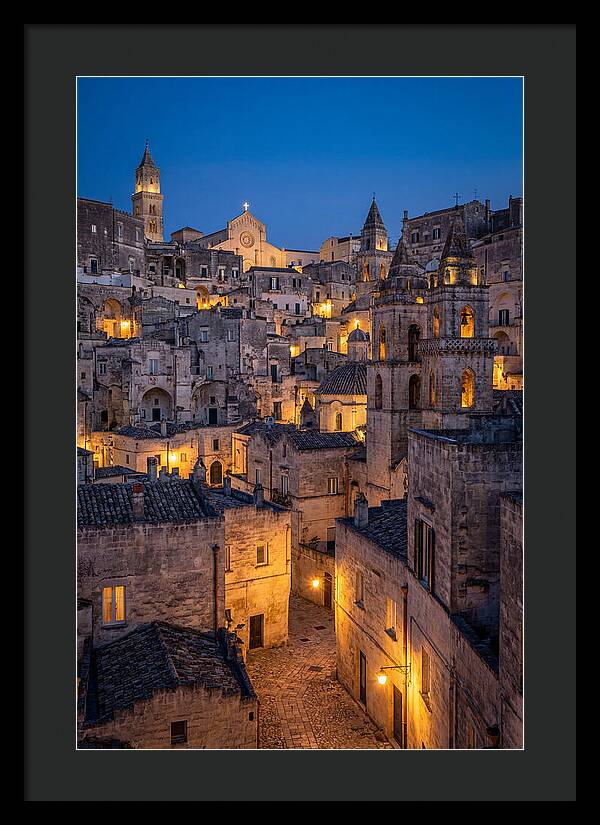Matera Sassi At Blue Hour