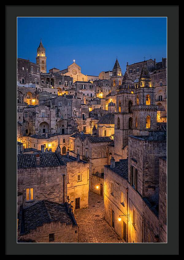 Matera Sassi At Blue Hour
