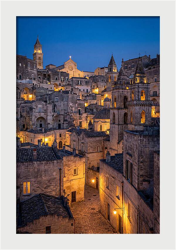 Matera Sassi At Blue Hour