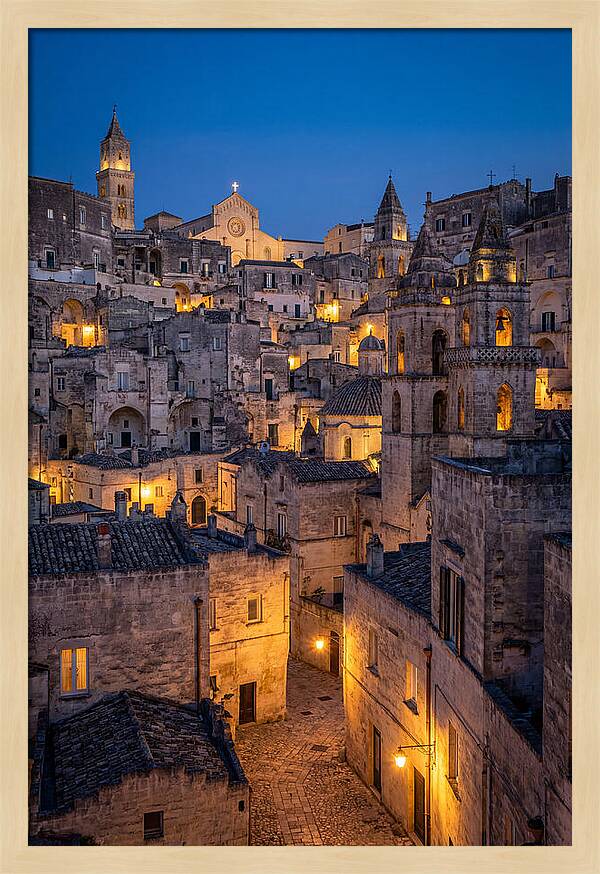 Matera Sassi At Blue Hour
