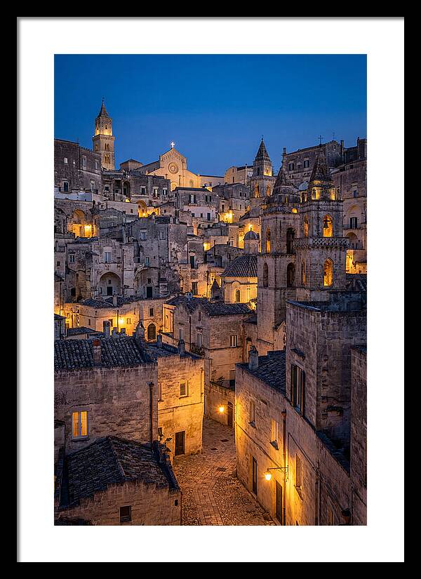 Matera Sassi At Blue Hour