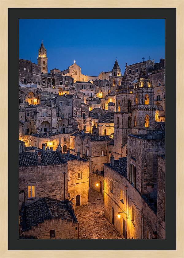 Matera Sassi At Blue Hour