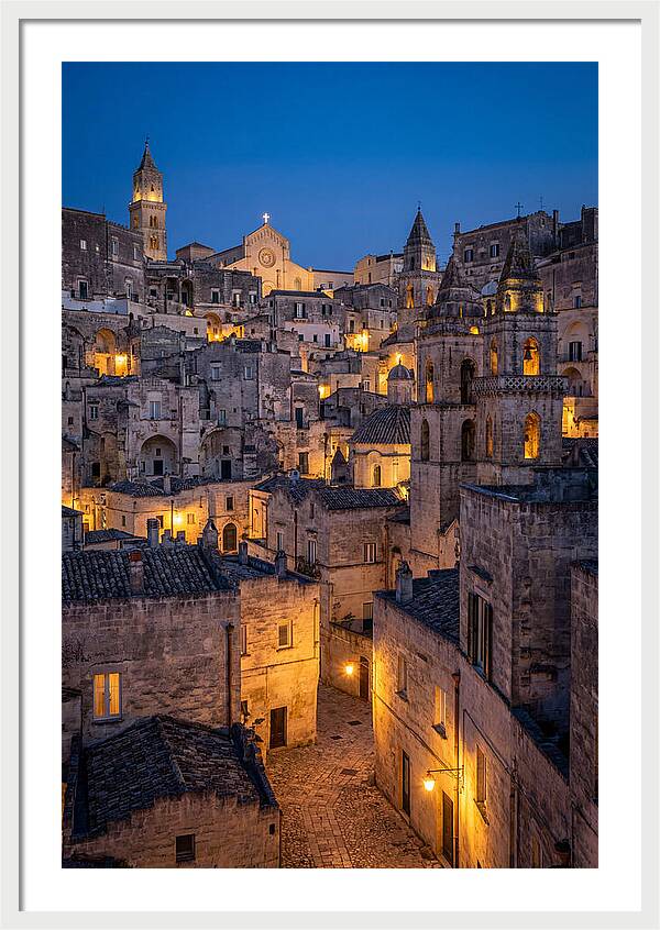 Matera Sassi At Blue Hour