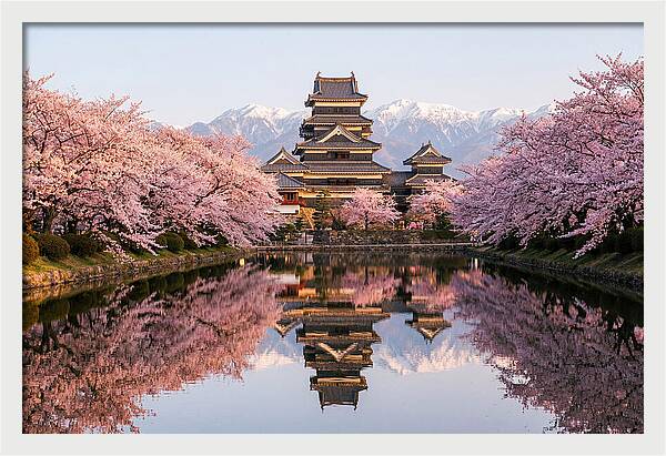 Matsumoto Castle Under Cherry Blossoms