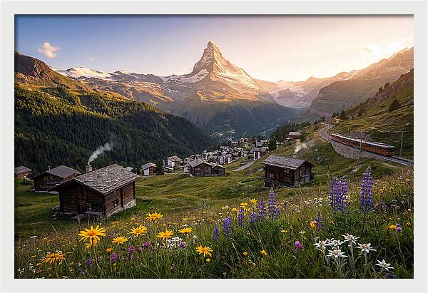Matterhorn Over Zermatt Valley