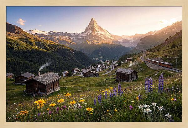 Matterhorn Over Zermatt Valley
