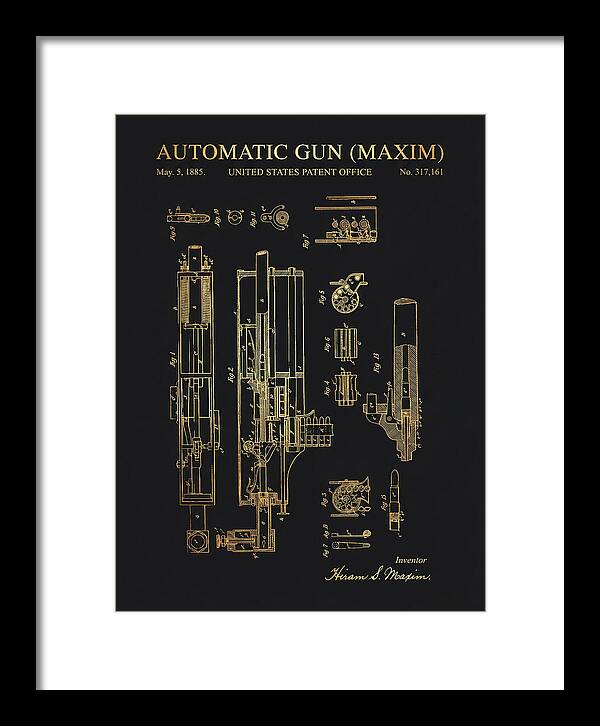 Maxim Machine Gun Maxim Gold Patent Us317161