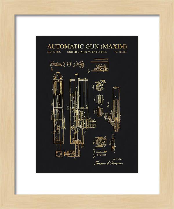 Maxim Machine Gun Maxim Gold Patent Us317161