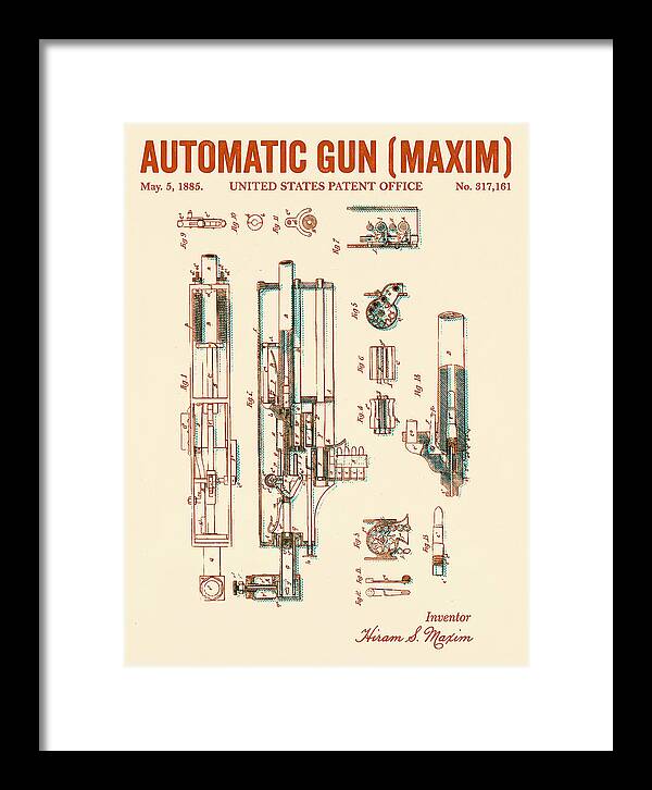 Maxim Machine Gun Maxim Retro Patent Us317161
