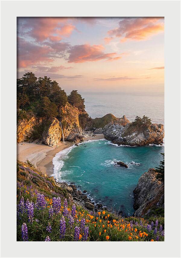Mcway Falls At Golden Hour