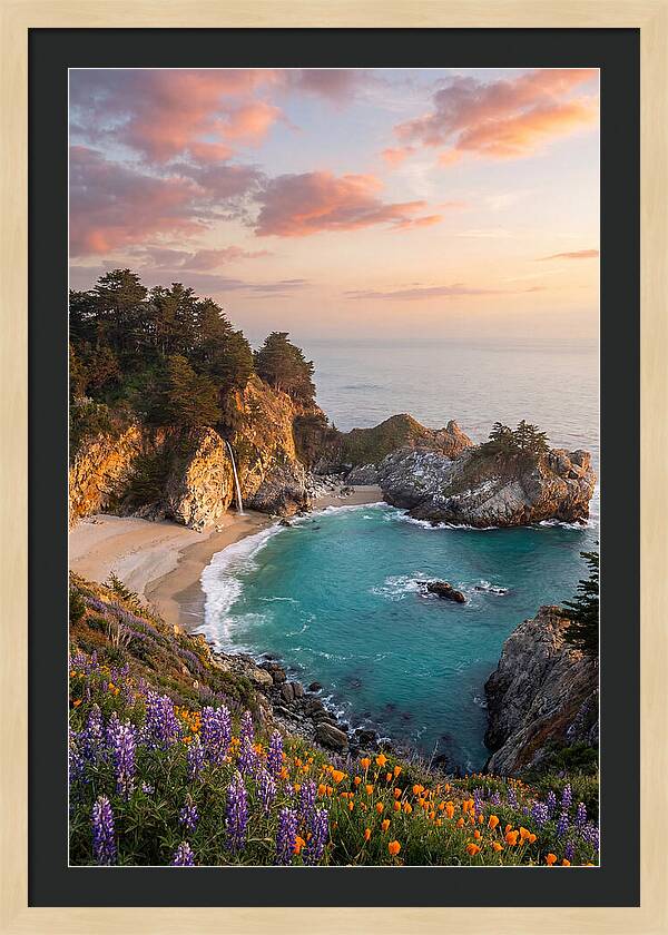 Mcway Falls At Golden Hour