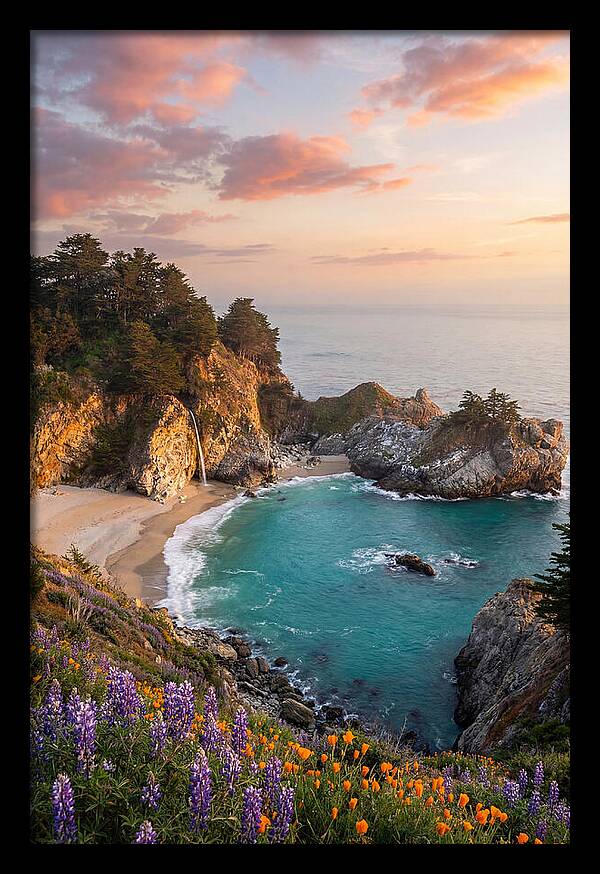Mcway Falls At Golden Hour