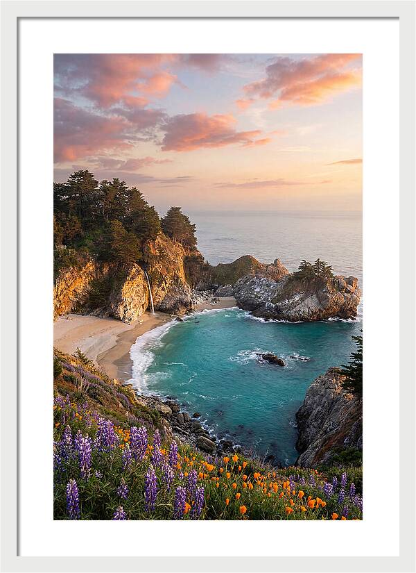 Mcway Falls At Golden Hour