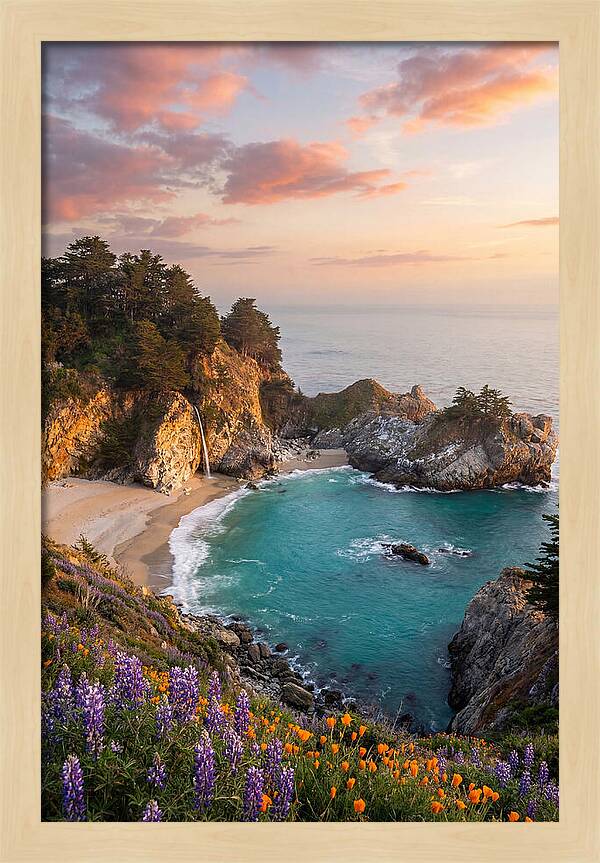 Mcway Falls At Golden Hour