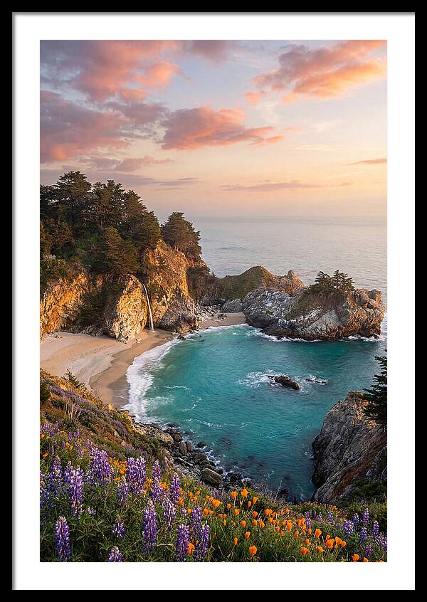 Mcway Falls At Golden Hour
