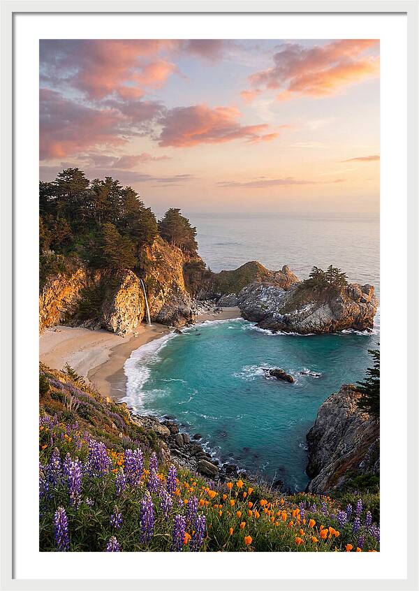 Mcway Falls At Golden Hour