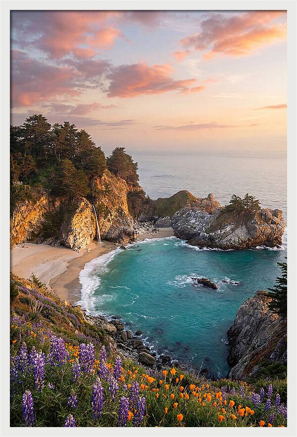Mcway Falls At Golden Hour