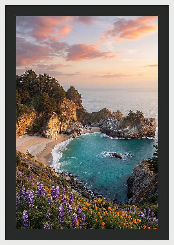 Mcway Falls At Golden Hour