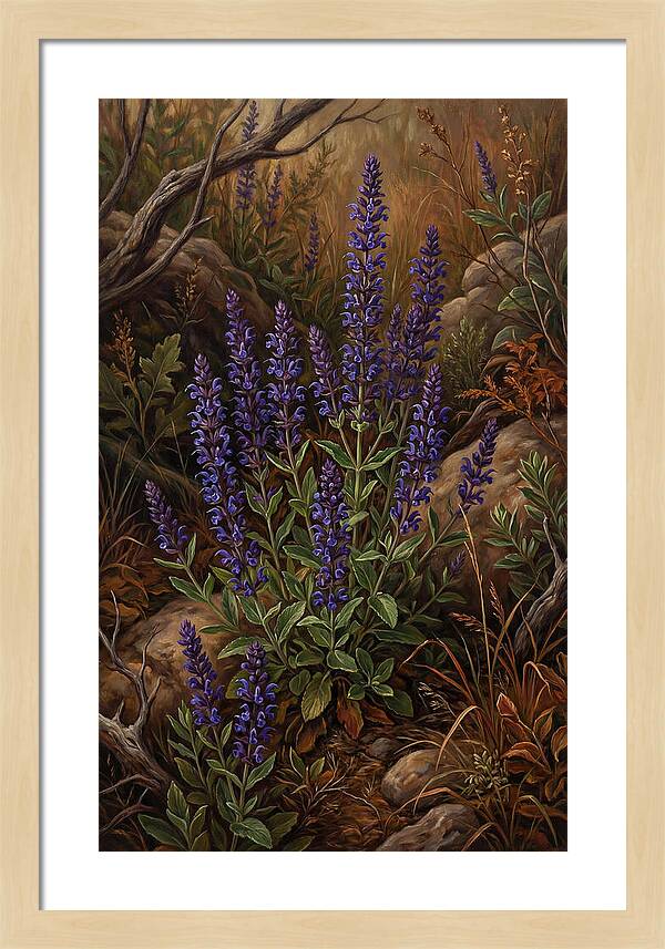 Meadow Clary Salvia In Bloom