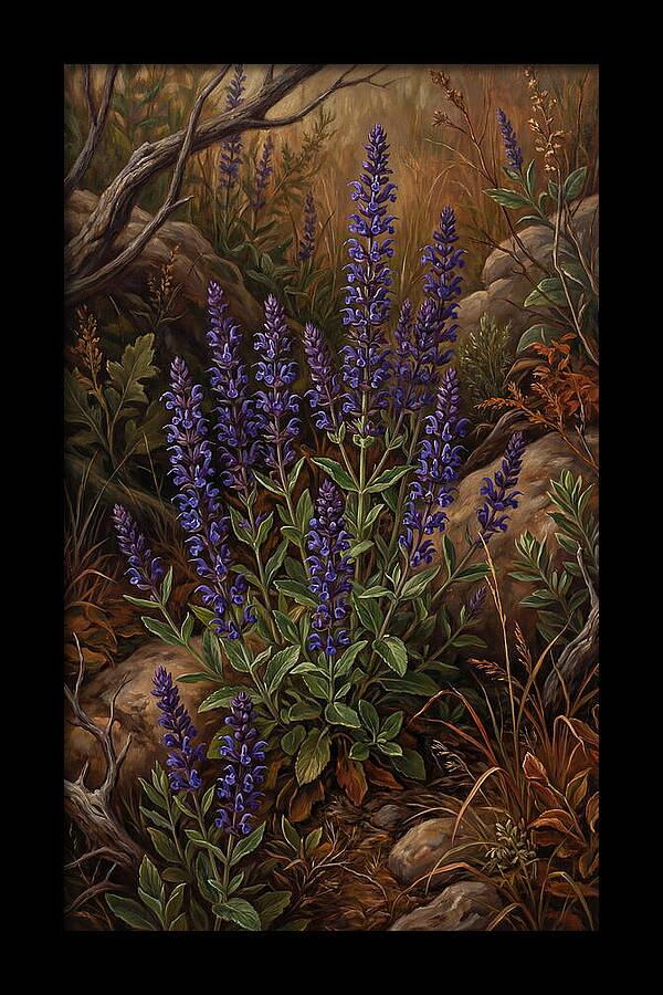 Meadow Clary Salvia In Bloom