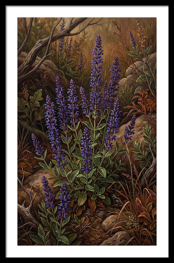 Meadow Clary Salvia In Bloom