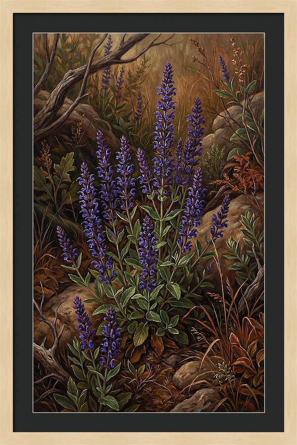 Meadow Clary Salvia In Bloom
