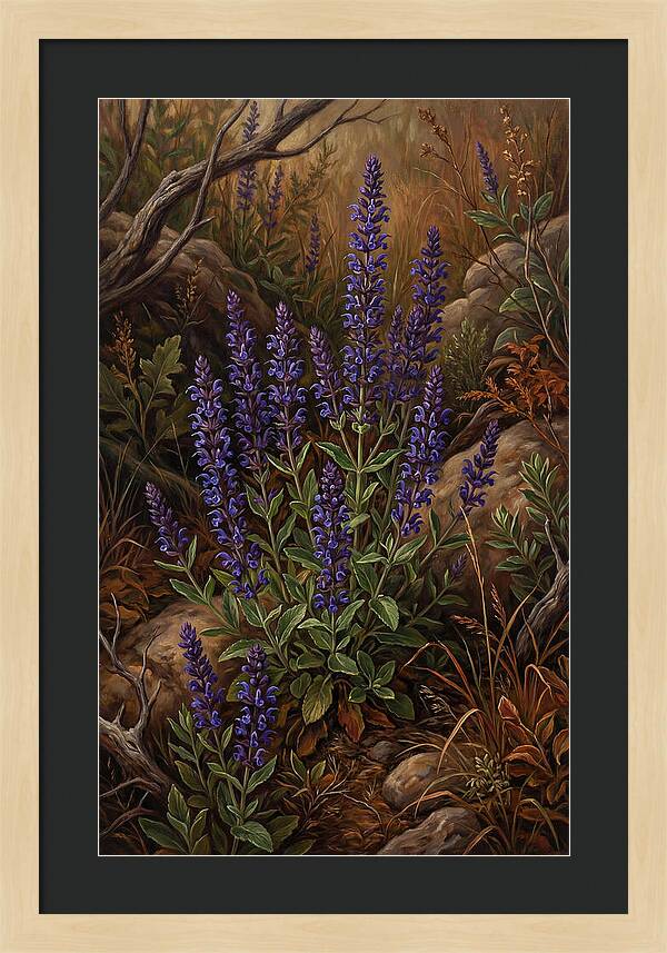 Meadow Clary Salvia In Bloom