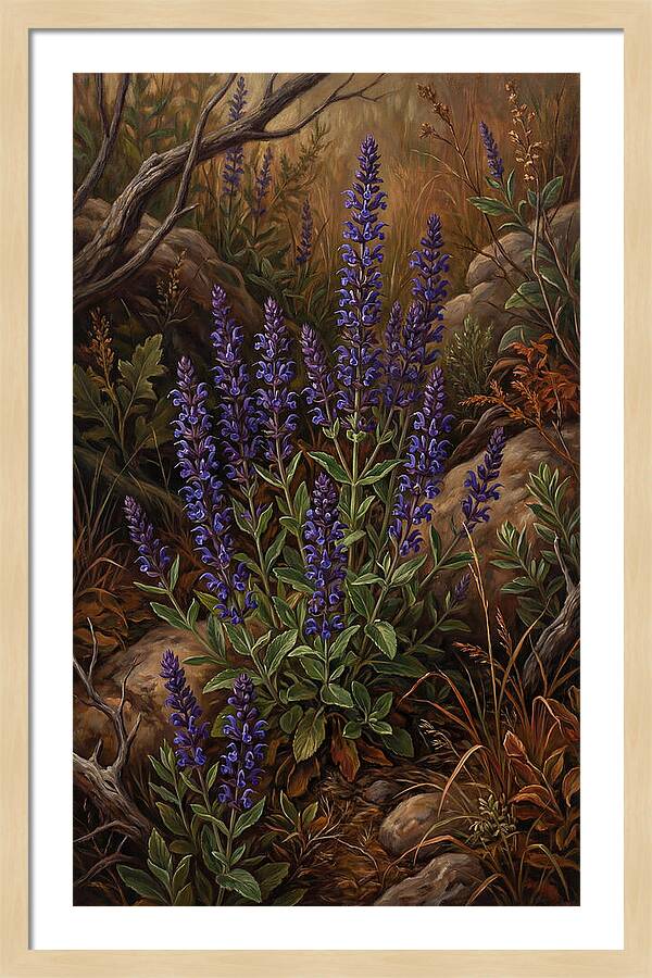 Meadow Clary Salvia In Bloom