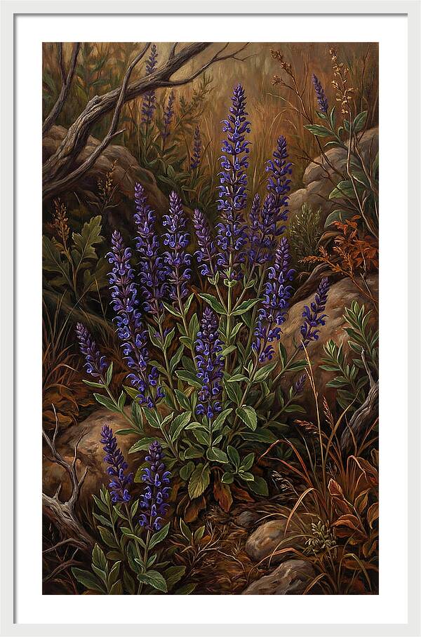 Meadow Clary Salvia In Bloom