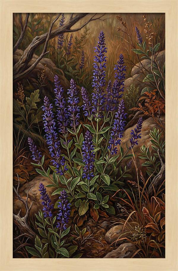 Meadow Clary Salvia In Bloom