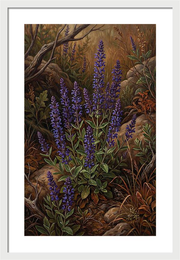 Meadow Clary Salvia In Bloom