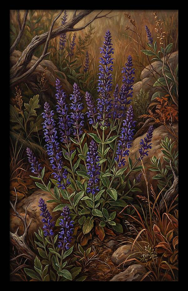 Meadow Clary Salvia In Bloom