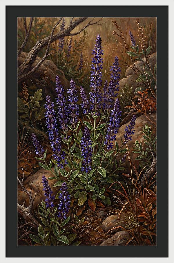 Meadow Clary Salvia In Bloom
