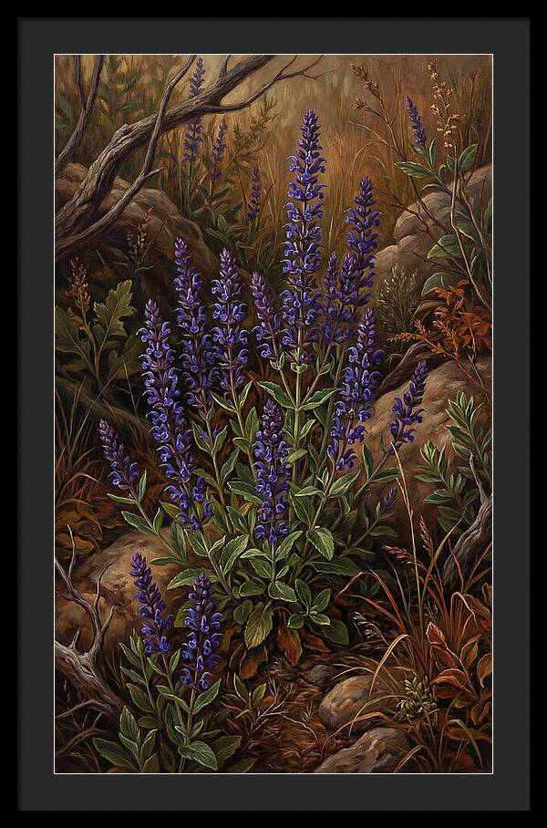 Meadow Clary Salvia In Bloom