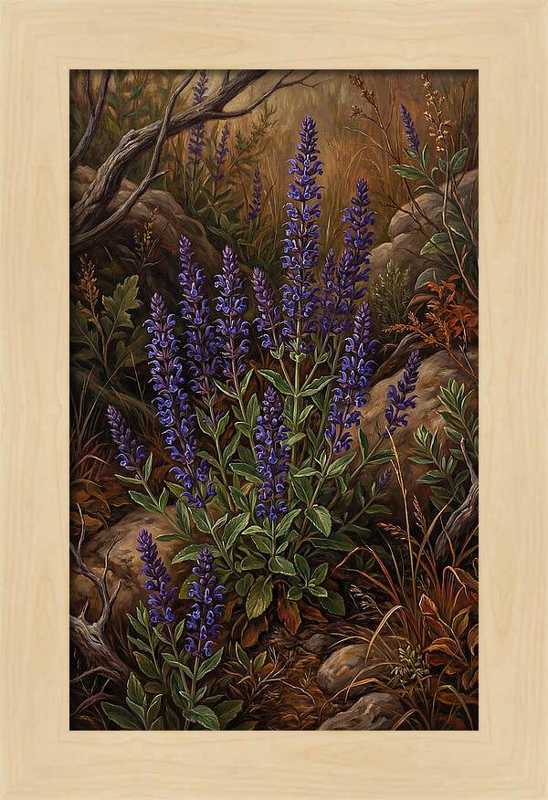 Meadow Clary Salvia In Bloom