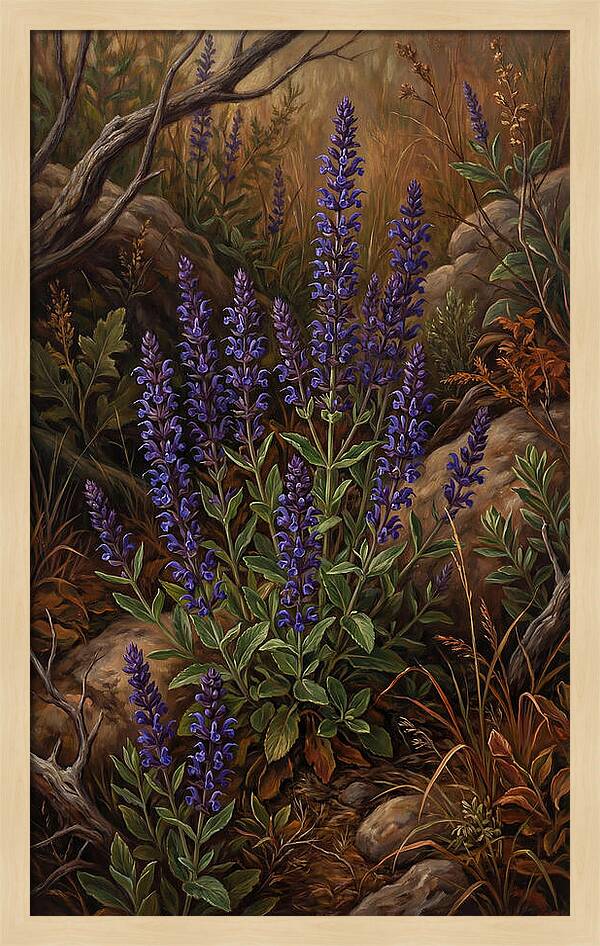 Meadow Clary Salvia In Bloom
