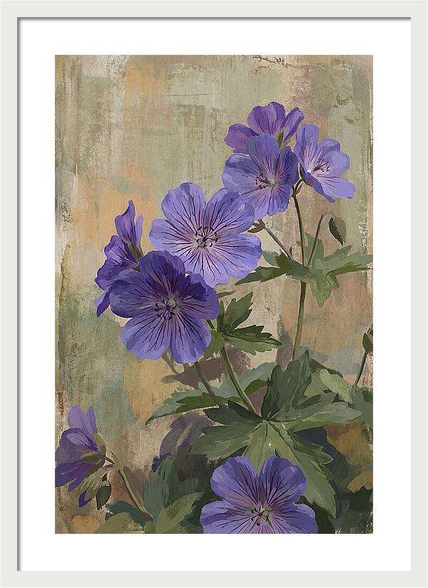 Meadow Cranesbill Geranium Blooms