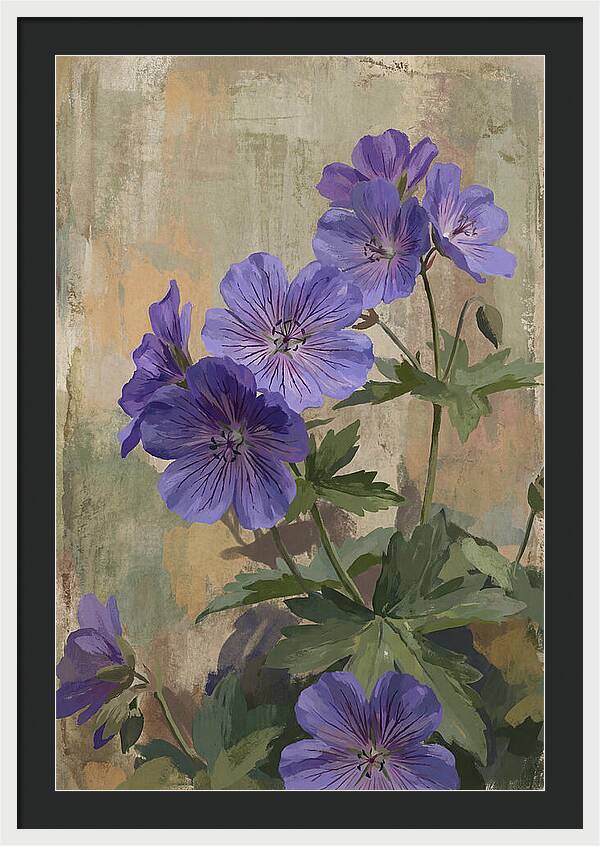 Meadow Cranesbill Geranium Blooms