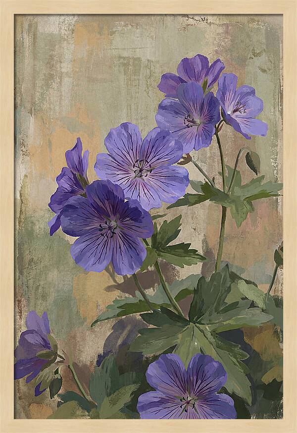 Meadow Cranesbill Geranium Blooms
