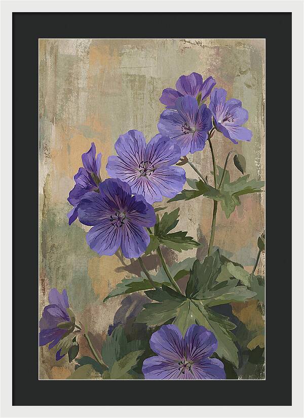 Meadow Cranesbill Geranium Blooms