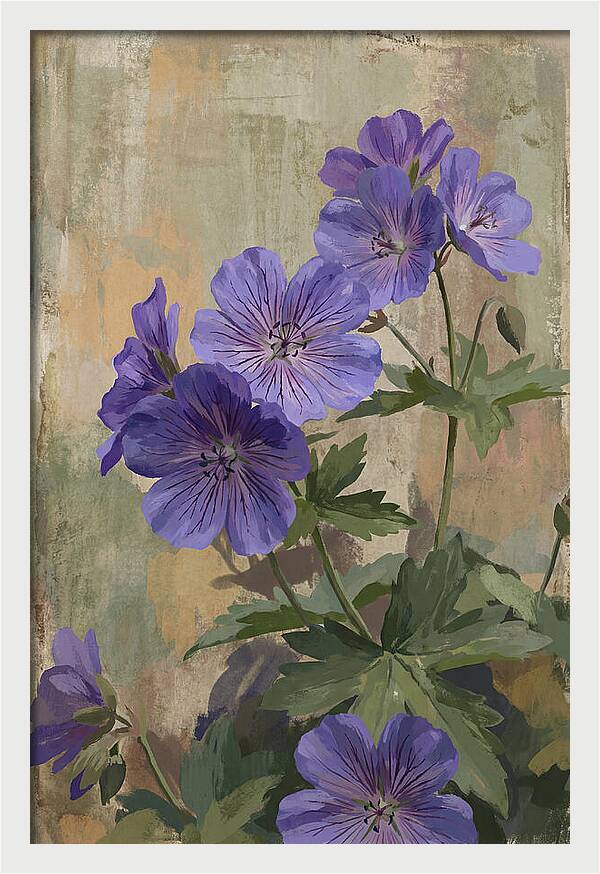 Meadow Cranesbill Geranium Blooms